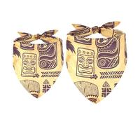 2 Pack Dog Bandana Vintage Aloha Tiki Retro Girl Boy Bibs Dog Scarf Kerchief Accessories for Small Medium Large Dogs Puppy Cat Pet