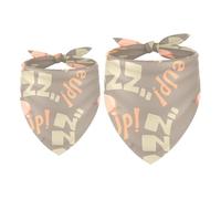 2 Pack Dog Bandana Wake Up Pig Girl Boy Bibs Dog Scarf Kerchief Accessories for Small Medium Large Dogs Puppy Cat Pet