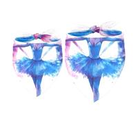 2 Pack Dog Bandana Watercolor Ballerina Girls Girl Boy Bibs Dog Scarf Kerchief Accessories for Small Medium Large Dogs Puppy Cat Pet