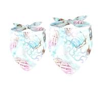 2 Pack Dog Bandana Watercolor Seashells Girl Boy Bibs Dog Scarf Kerchief Accessories for Small Medium Large Dogs Puppy Cat Pet