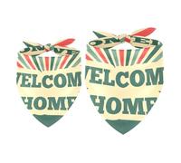 2 Pack Dog Bandana Welcome Home Girl Boy Bibs Dog Scarf Kerchief Accessories for Small Medium Large Dogs Puppy Cat Pet
