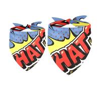 2 Pack Dog Bandana What Word Girl Boy Bibs Dog Scarf Kerchief Accessories for Small Medium Large Dogs Puppy Cat Pet