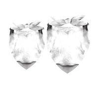 2 Pack Dog Bandana White Bengal Tiger Beast Girl Boy Bibs Dog Scarf Kerchief Accessories for Small Medium Large Dogs Puppy Cat Pet
