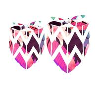 2 Pack Dog Bandana White Chevron on Colored Tropical Palm Leaves Girl Boy Bibs Dog Scarf Kerchief Accessories for Small Medium Large Dogs Puppy Cat Pet