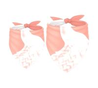 2 Pack Dog Bandana White Swan Crown Girl Boy Bibs Dog Scarf Kerchief Accessories for Small Medium Large Dogs Puppy Cat Pet