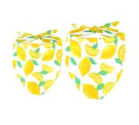2 Pack Dog Bandana Whole Lemon Slices Girl Boy Bibs Dog Scarf Kerchief Accessories for Small Medium Large Dogs Puppy Cat Pet