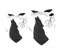 2 Pack Dog Bandana Wolf Howling at the Moon Girl Boy Bibs Dog Scarf Kerchief Accessories for Small Medium Large Dogs Puppy Cat Pet