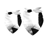 2 Pack Dog Bandana Wolf Howling Full Moon Forest Night Girl Boy Bibs Dog Scarf Kerchief Accessories for Small Medium Large Dogs Puppy Cat Pet