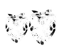 2 Pack Dog Bandana Wolf Pawprints Girl Boy Bibs Dog Scarf Kerchief Accessories for Small Medium Large Dogs Puppy Cat Pet