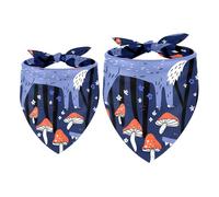 2 Pack Dog Bandana Wolfs in Farytale Forest Girl Boy Bibs Dog Scarf Kerchief Accessories for Small Medium Large Dogs Puppy Cat Pet