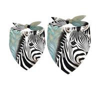 2 Pack Dog Bandana Zebras in Forest Girl Boy Bibs Dog Scarf Kerchief Accessories for Small Medium Large Dogs Puppy Cat Pet