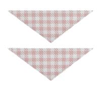 2 Pack Dog Bandanas Adjustable Pet Scarf for Boy and Girl Cute Pet Holiday Set for Dogs Cats Fashion Peach Buffalo Plaid Check Tartan Scotland