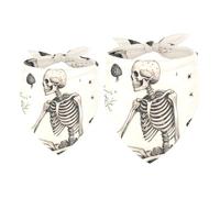 2 Pack Dog Bandanas Cat Dog Kerchief Triangle Bibs Scarf Translucent Light and Breathable Chiffon Yarn for Dogs Halloween Skull Mushroom Moon