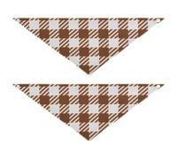 2 Pack Dog Bandanas Snap Button Triangle Bibs Kerchief Set Cute Pet Accessories for Dogs Cats Buffalo Tartan Checkered Plaid