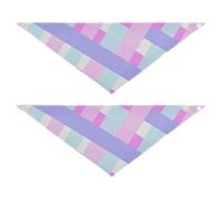2 Pack Dog Bandanas Unique Shape Adjustable Fit Pet Scarf for Boy and Girl Cute Pet Holiday Set for Dogs Cats Gingham Peach Buffalo Plaid Check