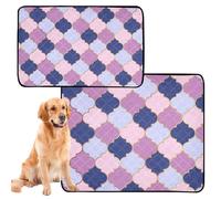 2 Pack Dog Blankets for Dogs with Muddy Feet, Washable, Non Slip Pet Bed Blankets, 24 x 36 inches + 36 x 42 inches, Moroccan Buffalo