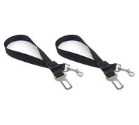 2 Pack Dog Car Seat Belt - Adjustable Harness Connector Strap with Strong Clip, Universal Fit for Small, Medium & Large Dogs, Vehicle Restraint for Safe Travel, Black