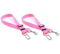 2 Pack Dog Car Seat Belt - Adjustable Harness Connector Strap with Strong Clip, Universal Fit for Small, Medium & Large Dogs, Vehicle Restraint for Safe Travel, Pink
