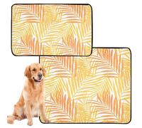 2 Pack Dog Cat Pee Mat Non Slip Floor Mat 24x36 + 36x42 Inch Natural Contemporary Colorful Collage