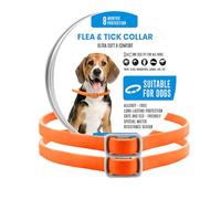 2 Pack Dog Collar, Safe Waterproof Adjustable Dog Collar with Natural Essential Oils, Comfortable Fit for Dogs over 7 Weeks, Up to 16 Months Protection
