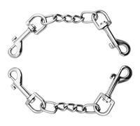 2 Pack Dog Collar Safety Clips - Heavy Duty Metal Clasp-D for Prong Collars, Harnesses & Leashes,Double-Ended Chew-Proof Connector for Large/Small Dogs