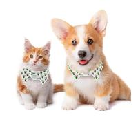 2 Pack Dog Collar with Bowtie and Bell, Cupcake Unicorn Adjustable Lapel Design Cat Bow Tie Collar for Small Pets