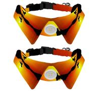 2 Pack Dog Collar with Bowtie and Bell, Horse Sunset Landscape Adjustable Lapel Design Cat Bow Tie Collar for Small Pets