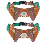 2 Pack Dog Collar with Bowtie and Bell, Live Laugh Love Adjustable Lapel Design Cat Bow Tie Collar for Small Pets