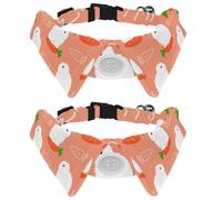 2 Pack Dog Collar with Bowtie and Bell, Mini French Lop Rabbit Adjustable Lapel Design Cat Bow Tie Collar for Small Pets