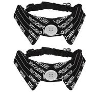 2 Pack Dog Collar with Bowtie and Bell, Movie Cinema Lapper Board Adjustable Lapel Design Cat Bow Tie Collar for Small Pets
