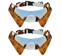 2 Pack Dog Collar with Bowtie and Bell, Windmill in Korea Adjustable Lapel Design Cat Bow Tie Collar for Small Pets