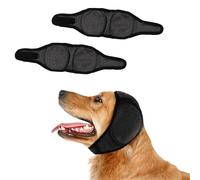 2 Pack Dog Ear Covers for Bath Adjustable Dog Ear Muffs Noise Protection No Shake Head Wraps Pet Happy Hoodie Animal Hearing Protections for Grooming Swimming Force Drying (M Size)