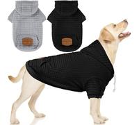 2 Pack Dog Hoodie Sweaters for Small Medium Dogs Warm Dog Clothes for Large Dogs Soft Waffle-Like Laminated Sweatshirt Bulldog