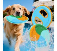 2 Pack Dog Pool Floating Flying Disc Toys, Interactive Pool Toys for Aggressive Chewers Bonding at Lake & Beach Small, Medium & Large Dogs,Dog Summer Water Toy
