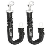 2 Pack Dog Seat Belt for Cars UK, Dog Car Harness, Heavy Duty, Double Layer, Elastic, Adjustable Safety Pet Seat Belt (Black).