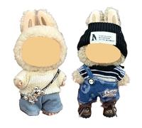2 Pack Doll Clothes Set, Blind Box Figure Costumes for Monster-Themed Collectible Dolls, Soft Fabric Outfits with Adjustable Fit, Stylish Wardrobe for Display & Photography