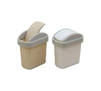 2 Pack Dollhouse Trash Can Miniature Trash Bin Model Mini Garbage Can Toy Dollhouse Accessories Decoration