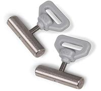 Kampa 6mm Awning Stopper - Twin Pack (Silver, Metal, Powder-Coated)