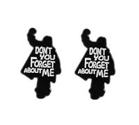 2 Pack 'Don't You Forget About Me' Enamel Pin - Bold Statement, Power Fist Design, Motivational & Inspirational Accessories for Personal Expression