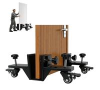2 Pack Door Dolly with Rolling Wheels, Heavy Duty Adjustable Door Lifter Cart, Door Installation Tools, 80kg Load Capacity, Fits 25-45mm Door Panels