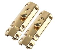 2-Pack Door Slide Lock, 2.5 Inch Copper Sliding Bolts Latch for Internal Doors, Heavy Duty Secure Latch Locks for Inside Door Security Slide Locks