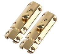 2-Pack Door Slide Lock, 2.5 Inch Copper Sliding Bolts Latch for Internal Doors, Heavy Duty Secure Latch Locks for Inside Door Security Slide Lock for