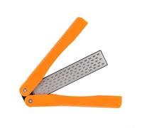 2 Pack Double Sided Sharpening Stone 400/600 Grit Portable Pocket Sharpener with Foldable Plastic Case for Outdoor, Garden & Kitchen Tools(B)