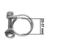 (2 pack, doubleclip_32_2) DOUBLE WIRE HOSE CLIPS POND PIPE SCREW TIGHT KOI FISH FITTING FILTER PUMP WATER