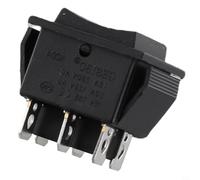 2 Pack DPDT Rocker Switch 6 Pin Momentary On Off On Snap-In, 20A 125V AC 16A 250V AC Electrical Switches Compatible with for Car, Motorcycle, Boat,