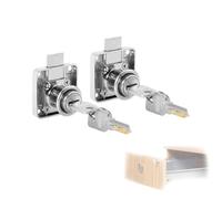 2 Pack Drawer Lock with Keys Drawer and File Cabinet Lock for Office Cam Mailbox Documents Wardrobe Desk Letter Jewelry Box (138-22)