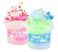 2 Pack Dreamy Axolotl Narwhal Cloud Slime, 100% Authentic, Scented for Kids, Fidget Toys, Toys for Girls and Boys for Kids Slime Set Party kit Stuffers, Girls Birthday Gift Ideas Cute Stuff