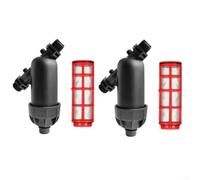 2 Pack Drip Irrigation Filter with Stainless Steel Screen for Garden Hose and Agricultural Watering Systems (3/4 inch)