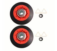 2-Pack Dryer Drum Support Roller Kit Replaces 8536974 8536973, Hard-Wearing Rubber Rollers Quiet Efficient Drying, Install Replacement Parts Accessories Black Red Silver