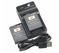 (2-Pack) DSTE 3.7V EN-EL12 EN EL12 Li-ion Battery + Micro USB Charger Compatible for Nikon KeyMission 360, 170, Coolpix AW100, AW100S, AW130 Cameras